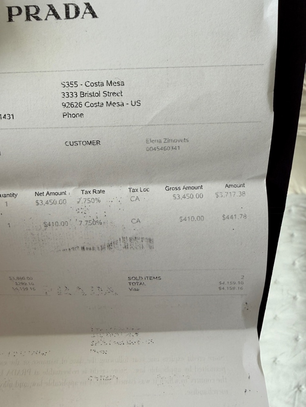 Prada Padette Nappa Leather Tote Bag Black OS - Picture 10 of 13